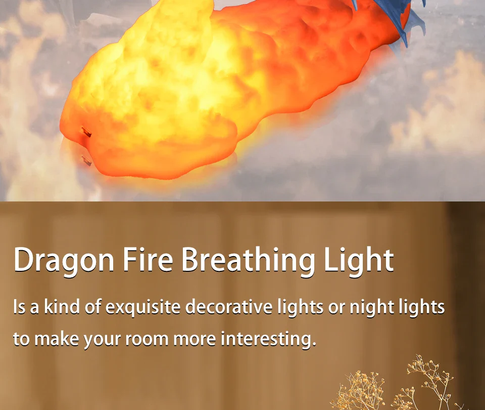 3D Fire Dragon LED Lamp - Image 12