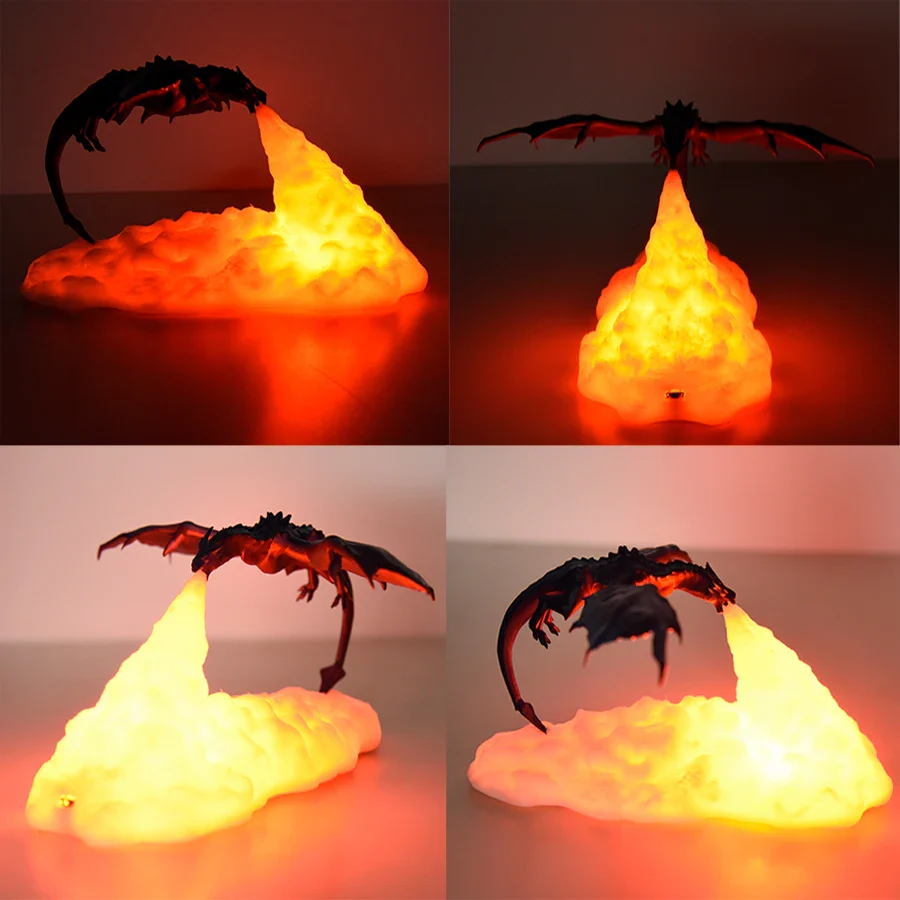 3D Fire Dragon LED Lamp - Image 5