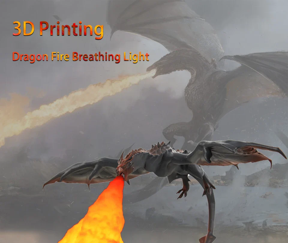 3D Fire Dragon LED Lamp - Image 6
