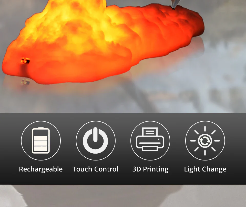 3D Fire Dragon LED Lamp - Image 7