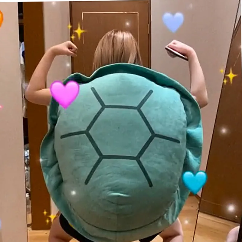 80/100CM Big Turtle Shell Plush Sleeping Bag - Image 4