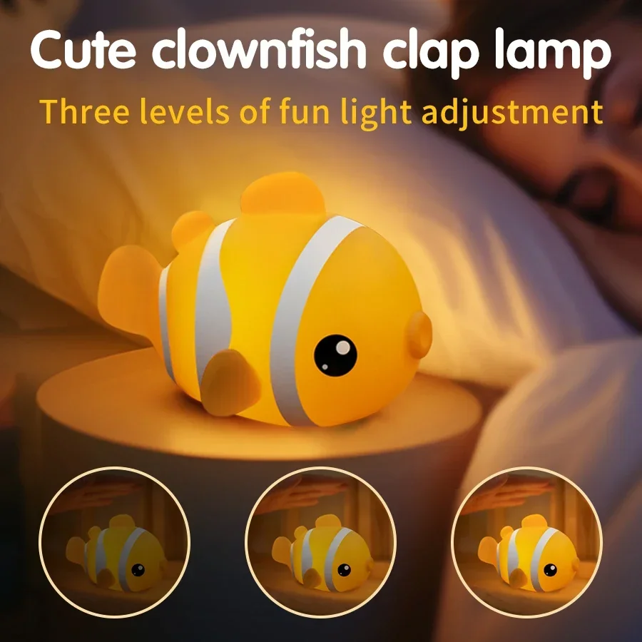 Cute Clownfish LED Night Light Lamp