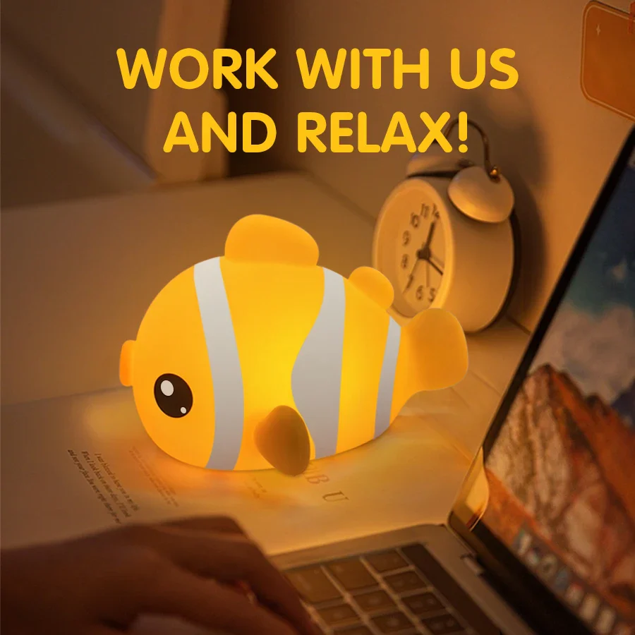 Cute Clownfish LED Night Light Lamp - Image 2