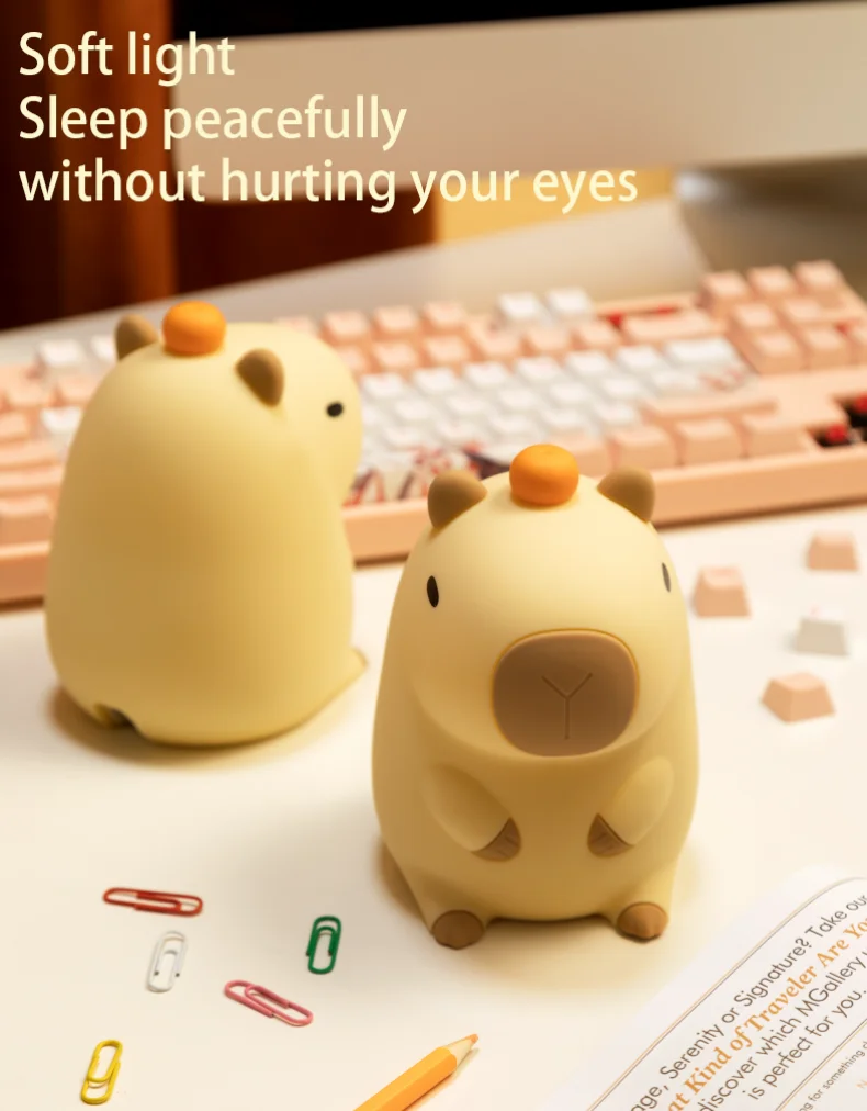 Cute Squishy Capybara Night Light  Animal Lamp - Image 11