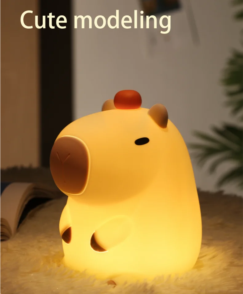 Cute Squishy Capybara Night Light  Animal Lamp - Image 14