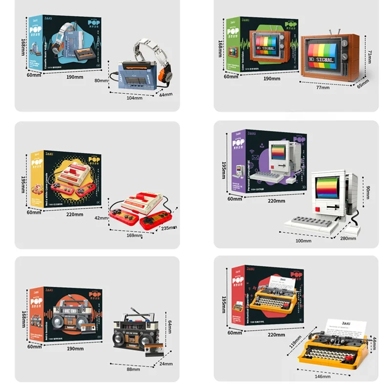 DIY Retro Electrical Appliances Furniture TV Legos - Image 2