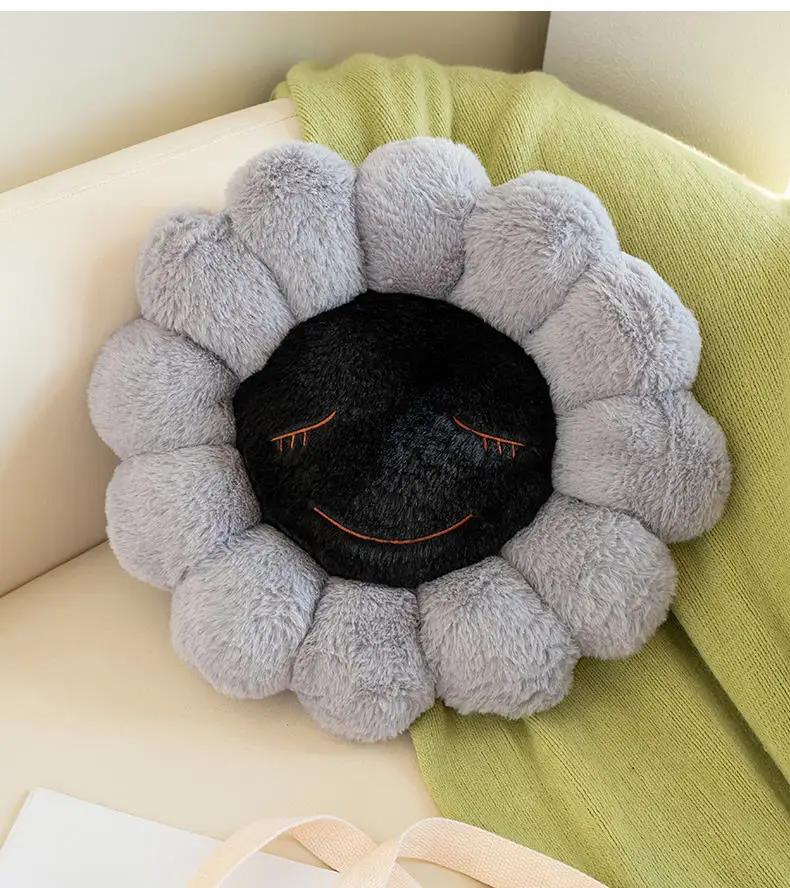 Ghost Sunflower Flower Pillow - Image 3