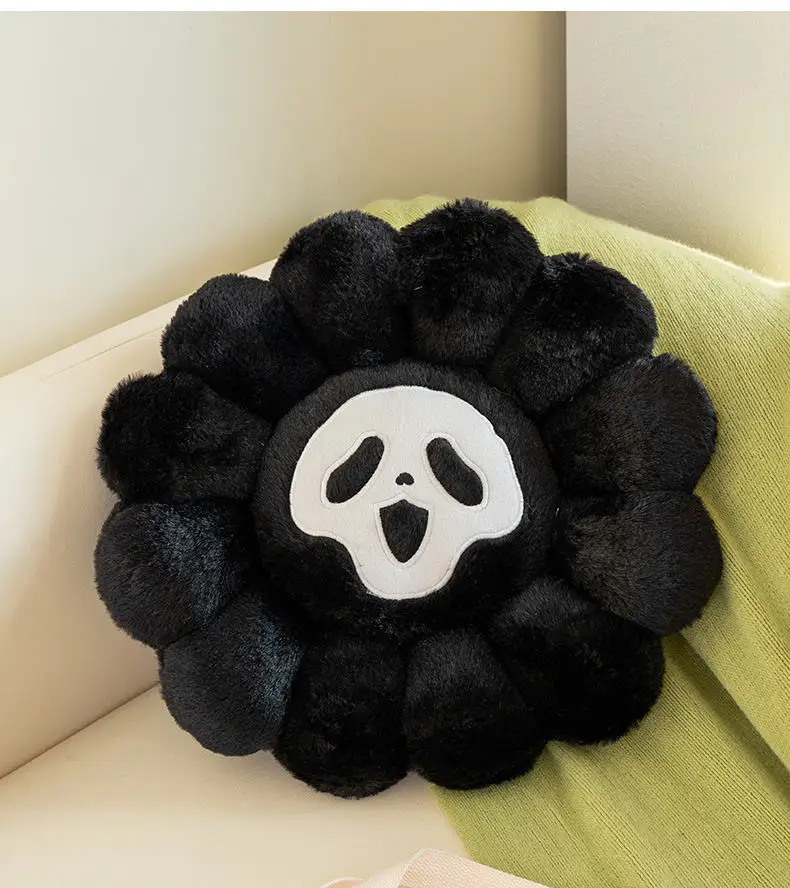 Ghost Sunflower Flower Pillow - Image 7