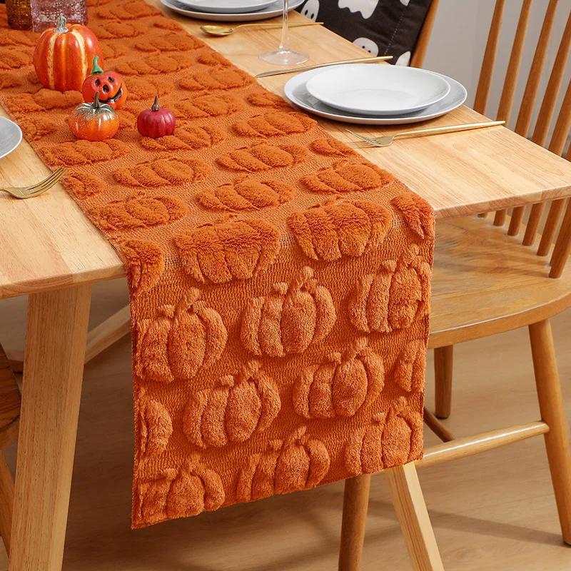 Halloween Ghost & Pumpkin Table Runner