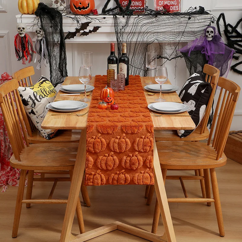 Halloween Ghost & Pumpkin Table Runner - Image 2