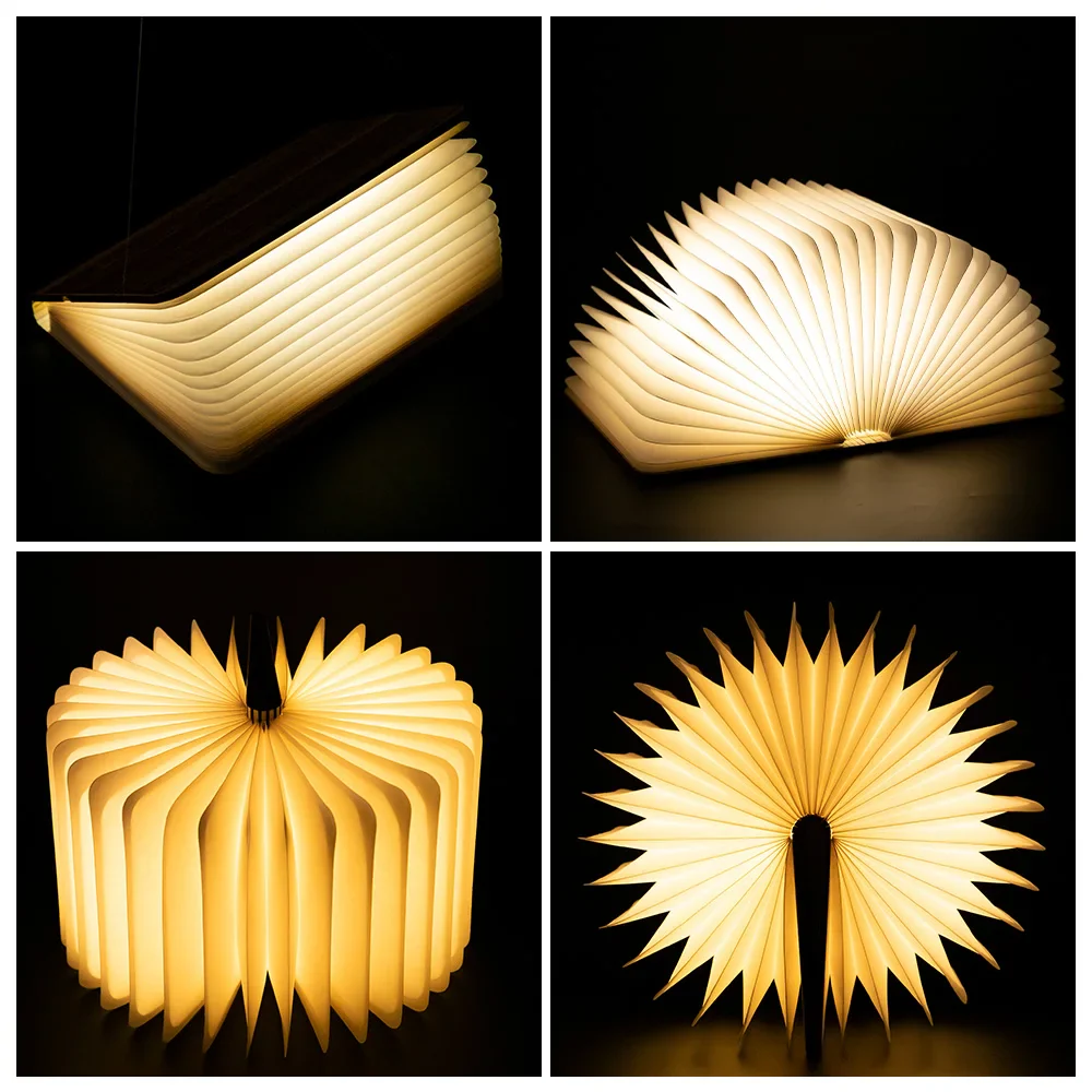 LED Wooden Book Lamp - Image 3