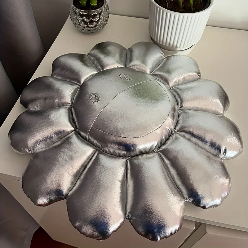 Flower Silver and Gold Pillow - Image 8
