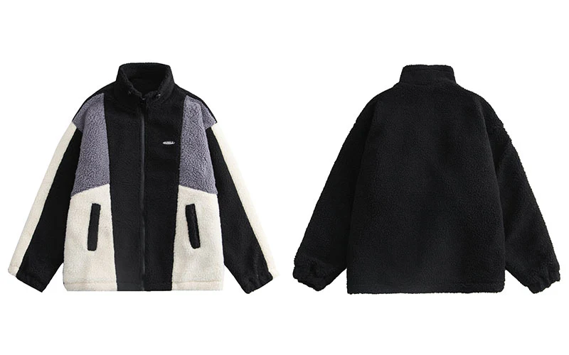 White and Blue Fleece Jacket - Image 2